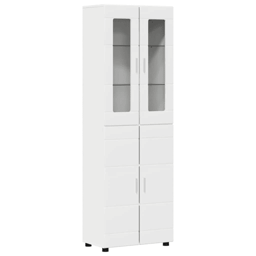 Aparador - Bufete - Móvel de apoio com prateleira Branco 60 x 35 x 182 cm Madeira processada pt497