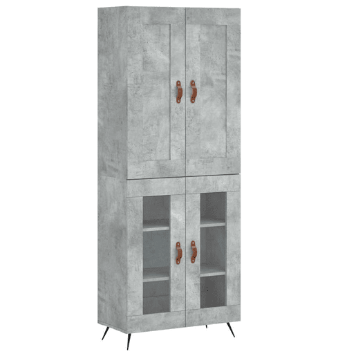 Armário alto - Bufete - Móvel de apoio 69,5x34x180 cm derivados de madeira cinza cimento pt961 Armário alto - Bufete - Móvel de apoio 69,5x34x180 cm derivados de madeira cinza cimento pt961