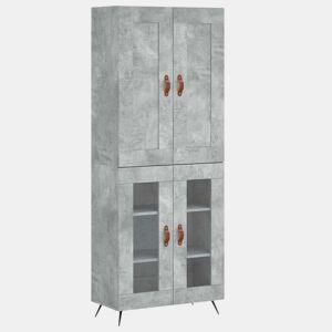 Armário alto - Bufete - Móvel de apoio 69,5x34x180 cm derivados de madeira cinza cimento pt961