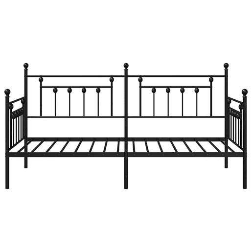 Estrutura de sofá-cama individual moderno - Preto 107 x 203 cm Aço