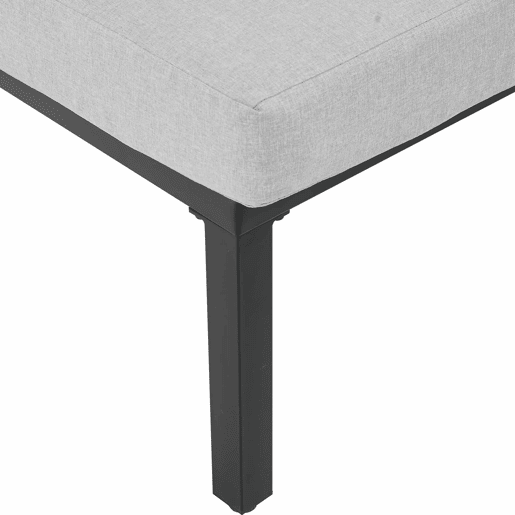 Conjunto de jardim para 6 pessoas - cadeiras modulares com encosto removível e pés ajustáveis, mesa em ferro galvanizado - cinzento
