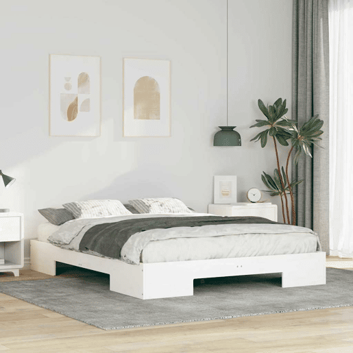 Estrutura da Cama de casal simple Branco 160 x 200 cm