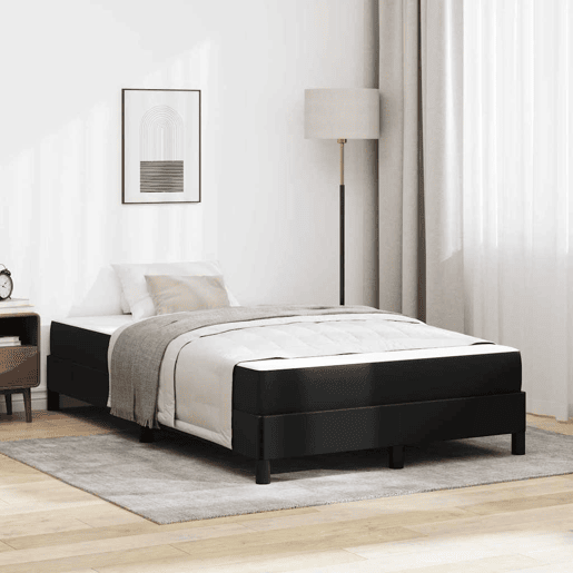 Estrutura da Cama de casal moderno com colchão Preto 120 x 200 cm tecido