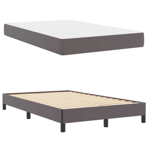 Estrutura da Cama de casal moderno com colchão - Cinzeto 120 x 200 cm tecido