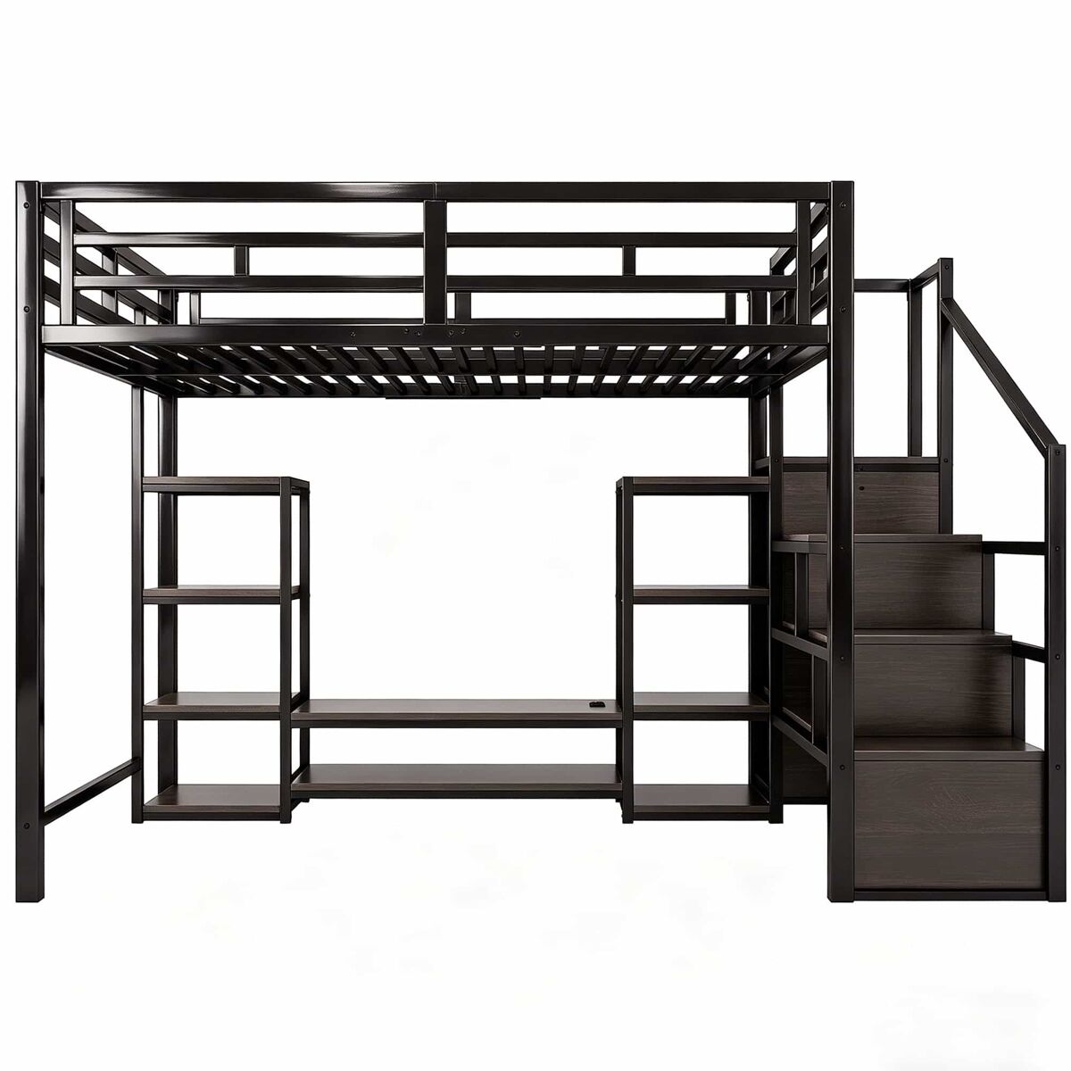 Cama alta para niños 251x146 Negro
