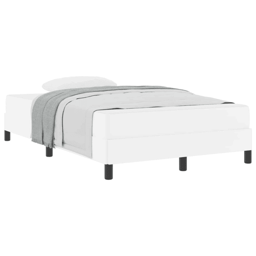 Estrutura da Cama de casal moderno com colchão Branco Puro 120 x 200 cm tecido