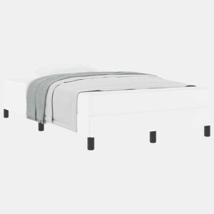 Estrutura da Cama de casal moderno com colchão Branco Puro 120 x 200 cm tecido