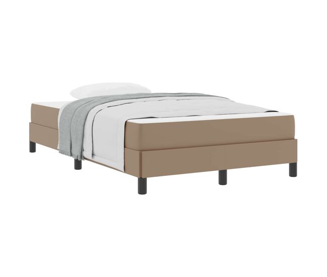 Estructura de cama doble matrimonial con colchón capuchino 120 x 190 cm tela