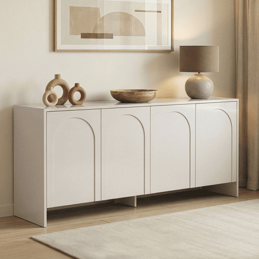Aparador de madeira > - 180 x 45 x 80 cm - Creme Aparador de madeira > - 180 x 45 x 80 cm - Creme