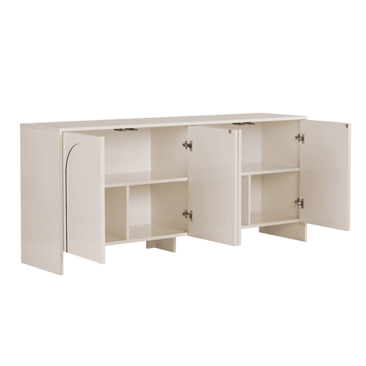 Aparador de madeira > - 180 x 45 x 80 cm - Creme Aparador de madeira > - 180 x 45 x 80 cm - Creme
