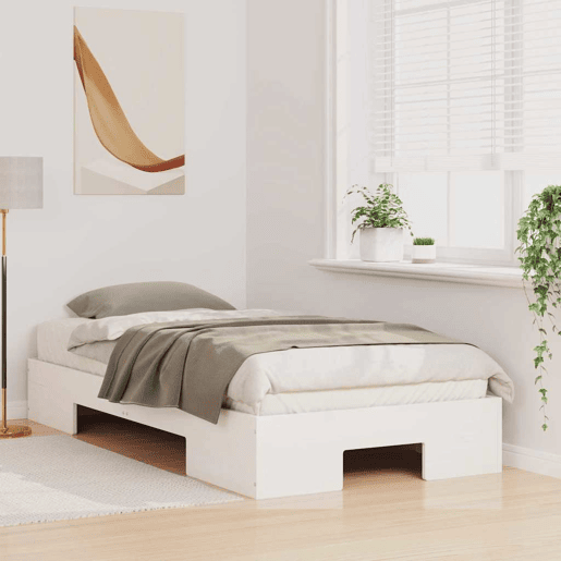 Estrutura de cama de solteiro - Branco 90 x 200 cm