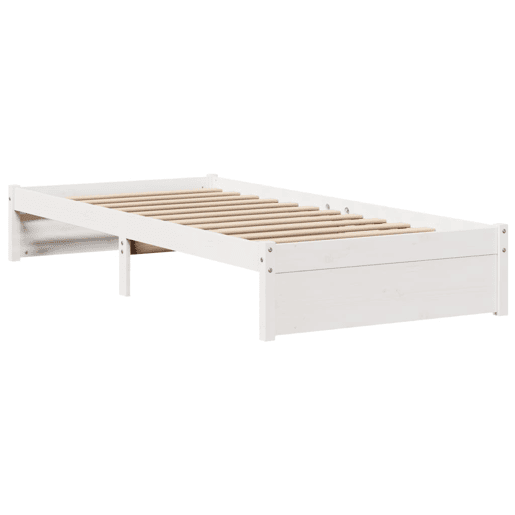 Estrutura de cama de solteiro para adultos c cabeceira 75x190 cm pinho maciço