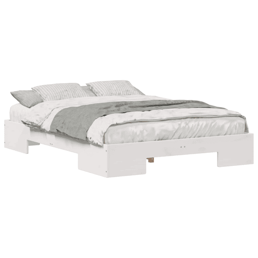 Estrutura da Cama de casal simple Branco 140 x 190 cm