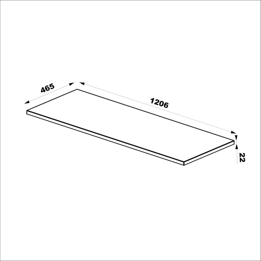Lavatório duplo e base de apoio Tao White 120cm