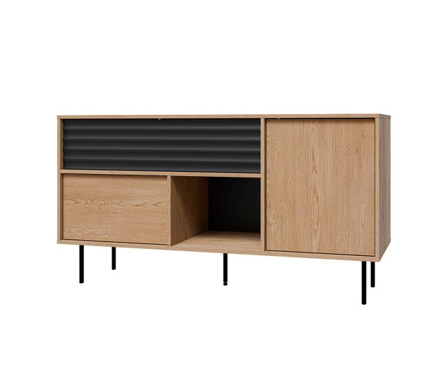 Bufé 2 puertas 1 cajón astra madera y negro