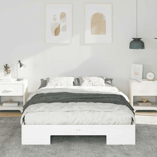 Estrutura da Cama de casal simple Branco 120 x 190 cm