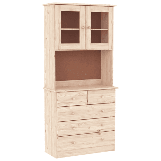 Armário alto - Bufete - Móvel de apoio 77x35x165 cm madeira de pinho maciça pt317 Armário alto - Bufete - Móvel de apoio 77x35x165 cm madeira de pinho maciça pt317