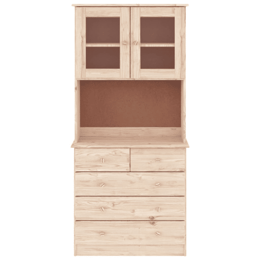 Armário alto - Bufete - Móvel de apoio 77x35x165 cm madeira de pinho maciça pt317 Armário alto - Bufete - Móvel de apoio 77x35x165 cm madeira de pinho maciça pt317