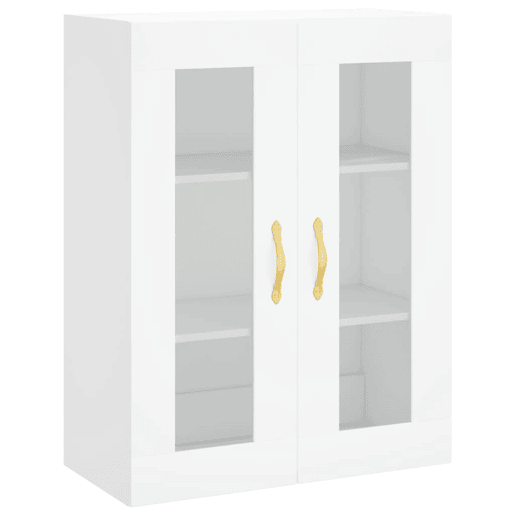 Armário alto - Bufete - Móvel de apoio 69,5x34x180 cm derivados de madeira branco pt709