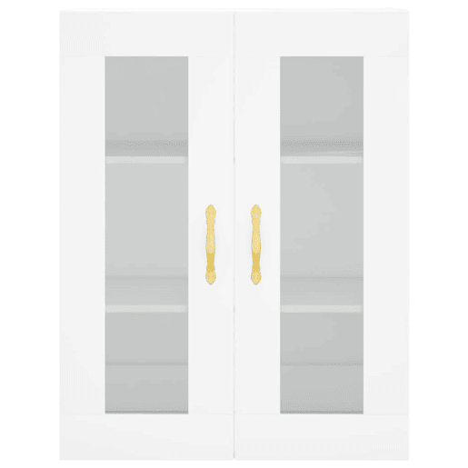 Armário alto - Bufete - Móvel de apoio 69,5x34x180 cm derivados de madeira branco pt709