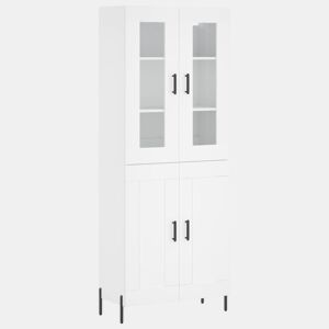 Armário alto - Bufete - Móvel de apoio 69,5x34x180 cm derivados de madeira branco pt687