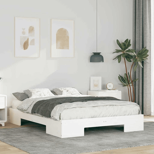 Estrutura da Cama de casal simple Branco 135 x 190 cm