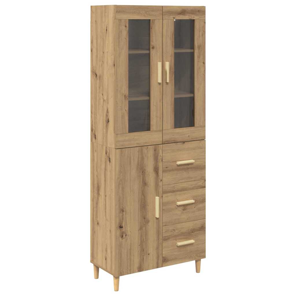 Aparador alto - Mueble de almacenamiento 69 Roble Artisan