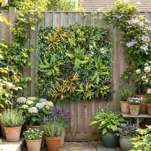 Outsunny Sebe Artificial para Ocultação de Jardim em Rolo 1x1 m Vedação de Privacidade de Hera Artificial Fácil Montagem para Terraço ou Varanda Exterior com Folhagem Verde