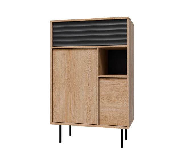 Bufé 3 puertas astra madera y negro