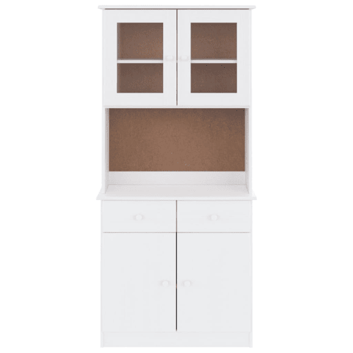Armário alto - Bufete - Móvel de apoio 77x35x165 cm madeira de pinho maciça branco pt321 Armário alto - Bufete - Móvel de apoio 77x35x165 cm madeira de pinho maciça branco pt321