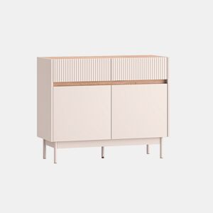 Connie Cashmere e madeira Aparador de 2 portas e 2 gavetas