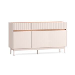 Connie Cashmere e madeira Aparador de 3 portas e 3 gavetas