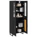Aparador alto - Mueble de almacenamiento 2 pcs 69 Aparador alto - Mueble de almacenamiento 2 pcs 69 Negro