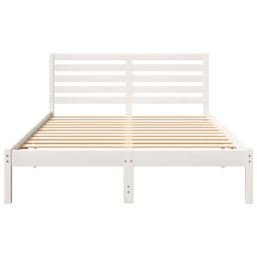 Estrutura da Cama de casal simple com cabeceira Branco 140 x 190 cm