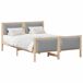 Estructura de cama matrimonial 140x199 Estructura de cama matrimonial 140x199 Blanco/ Gris Claro