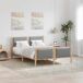 Estructura de cama matrimonial 140x199 Estructura de cama matrimonial 140x199 Blanco/ Gris Claro