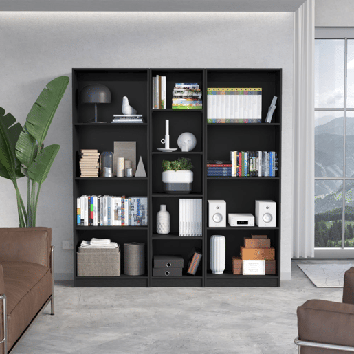 Conjunto de Estantes com Design Contemporâneo e Distribuição