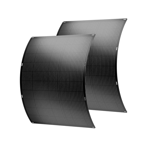 Conjunto de 2 painéis solares plug and play flexíveis - 400w Centro Urbano - Preto