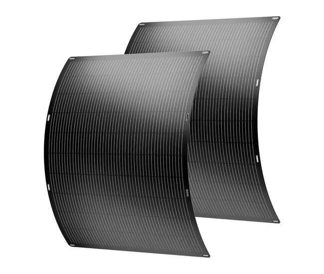 Juego de 2 paneles solares flexibles plug and play - 400w "centro urbano" - negro