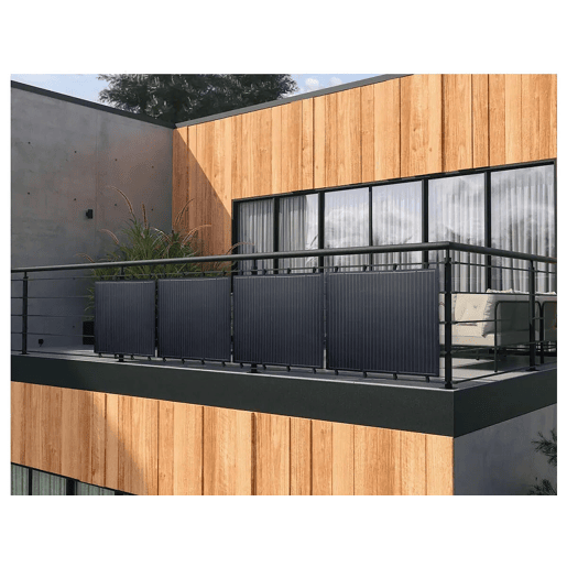 Conjunto de 2 painéis solares plug and play flexíveis - 400w Centro Urbano - Preto