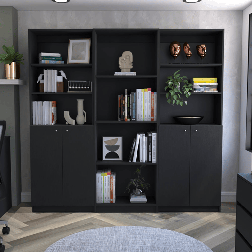 Conjunto de Estantes com Design Contemporâneo e Funcional