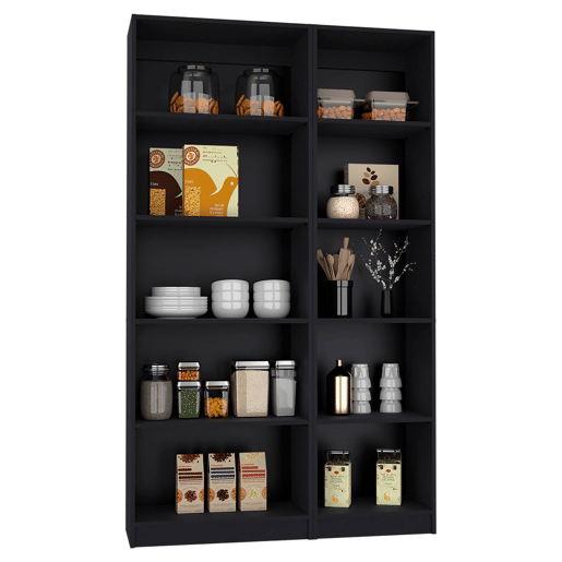 Conjunto de Estantes Funcionais com Design Contemporâneo