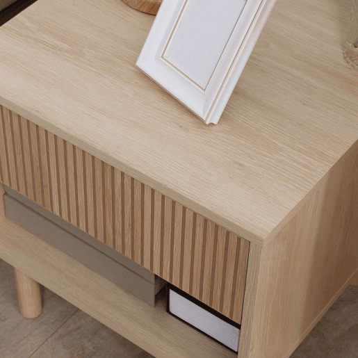 HOMCOM Mesa de Cabeceira Mesinha de Cabeceira com Gaveta e Prateleira Aberta Estilo Moderno Mesa Auxiliar para Quarto Sala 47x47x50 cm Madeira