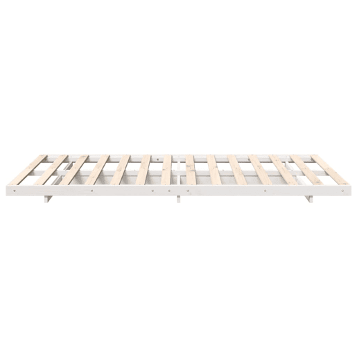 Estrutura de Cama de casal simple de chão simples e minimalista - Branco 140 x 190 cm