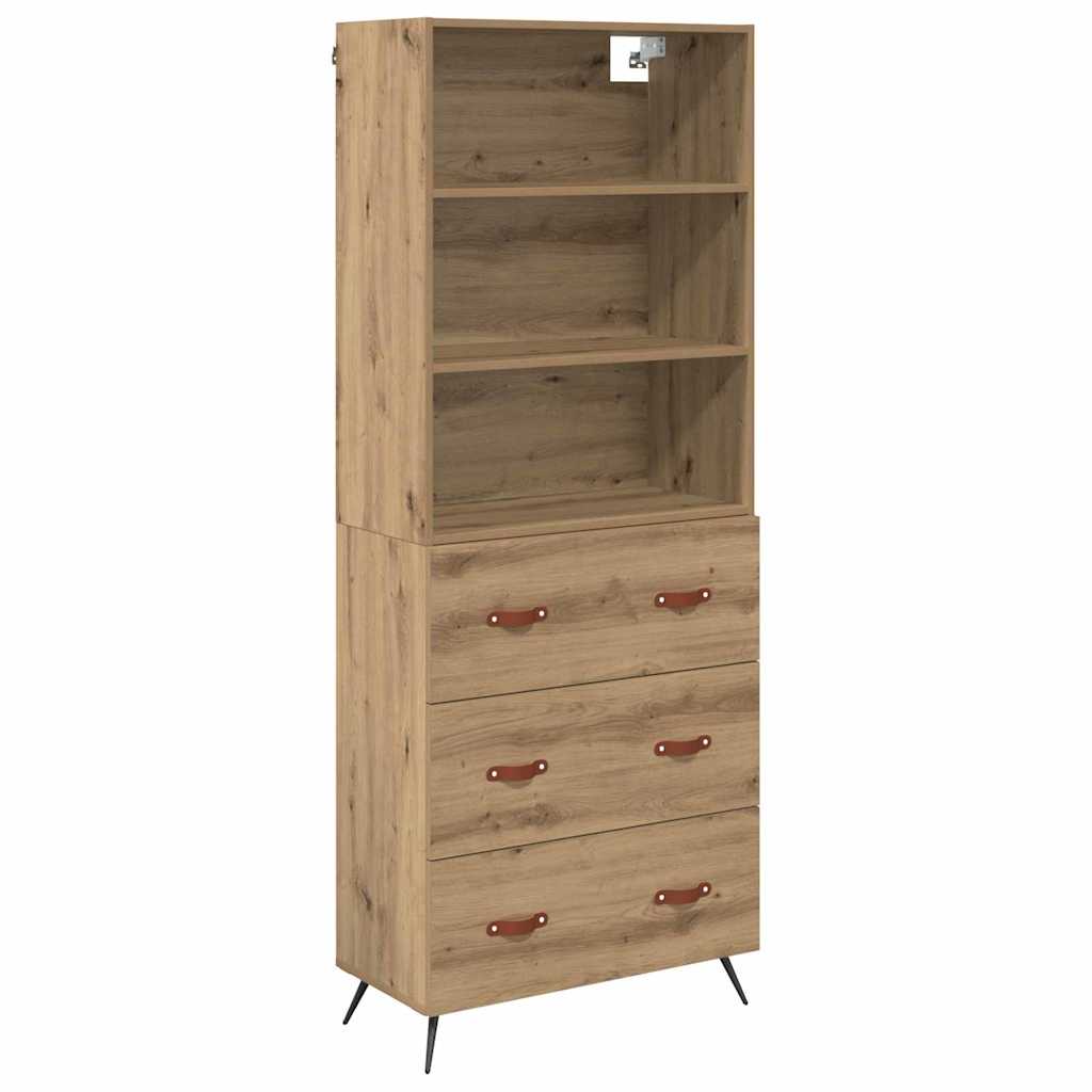 Aparador alto - Mueble de almacenamiento 69 Roble Artisan