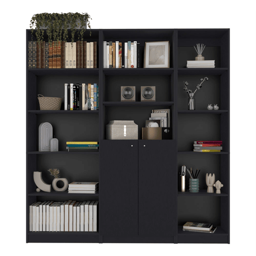 Conjunto de Estantes Modernos com Estilo Limpo e Design Conjunto de Estantes Modernos com Estilo Limpo e Design