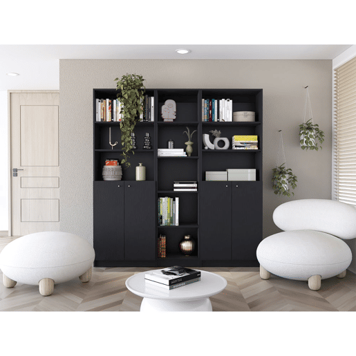 Conjunto de Estantes com Design Funcional e Estética Moderna