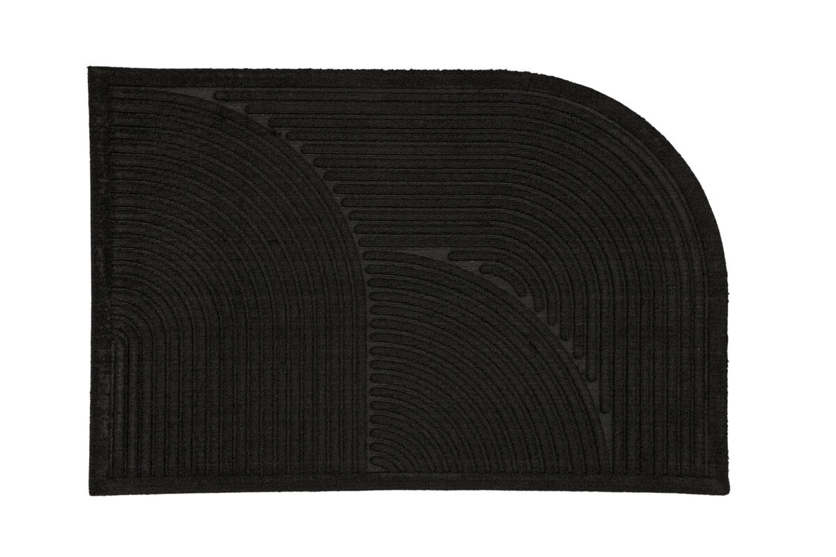 Alfombra de pasillo valentino 60x90x1 negro