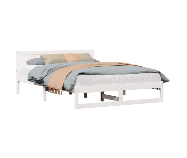 Estructura de cama doble matrimonial - 140 x 200 cm madera de pino macizo