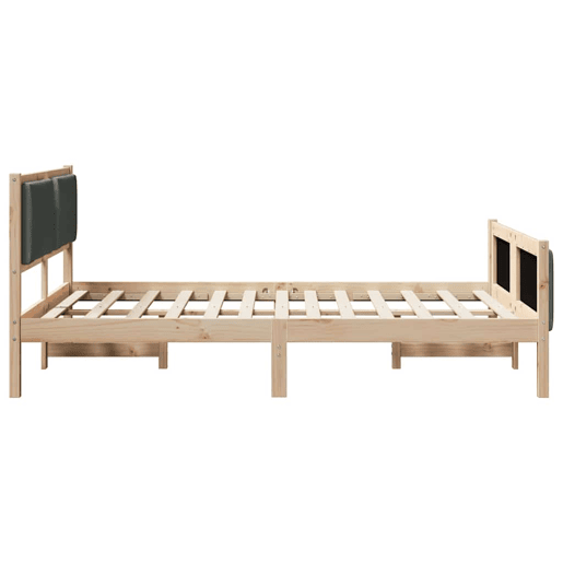 Estrutura De Cama De Casal Moderno - Cinza Escuro 135 x 190 cm tecido
